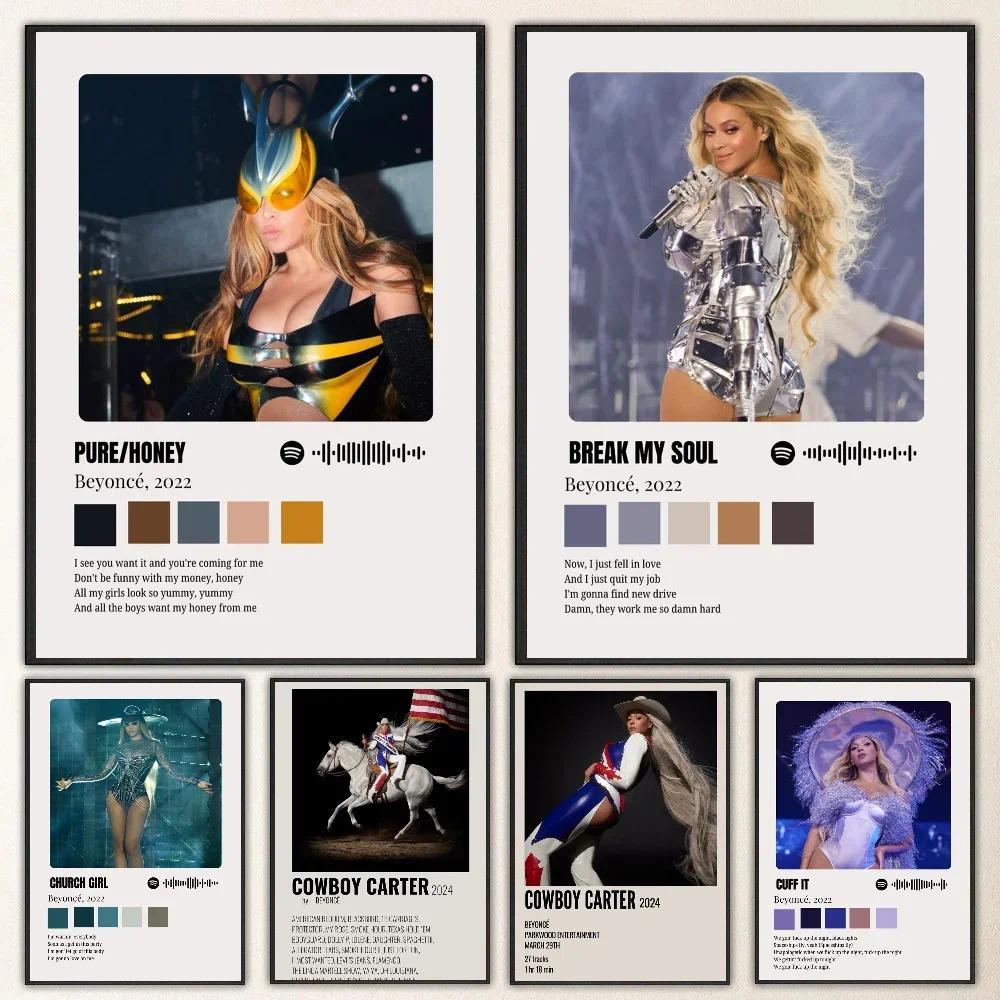 Pc Beyonce Renaissance Cowboy Album Nghệ Thuật Miếng Dán Chống Thấm Nước Tự Dính Trang Trí Tường Cho