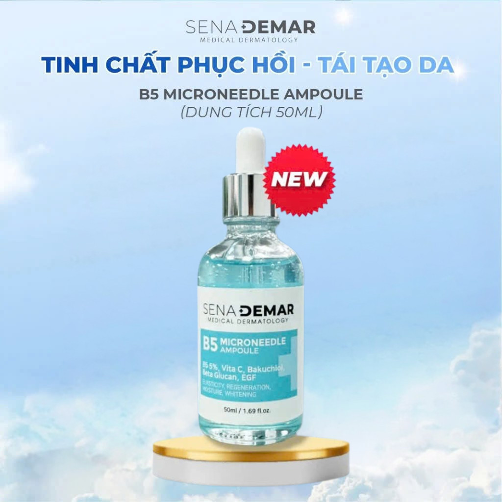 (Hàng công ty) Serum B5 sena demar b5 microneedle ampoule, 50ml - hạn 2028 serum b5 senademar IS1