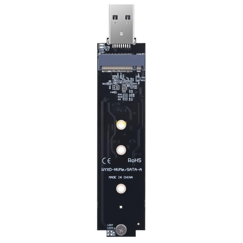 M.2 NVMe SATAs SSDs to USB 3.2 Adapters Two Protocol Support for 2230 2242 2260 2280 Drive