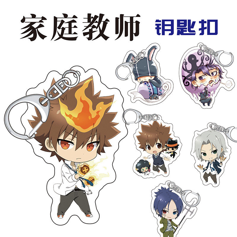 Tutor Katekyo Hitman Reborn Anime Keychain Tsuna Sawada Prison Temple Falcons Takeshi