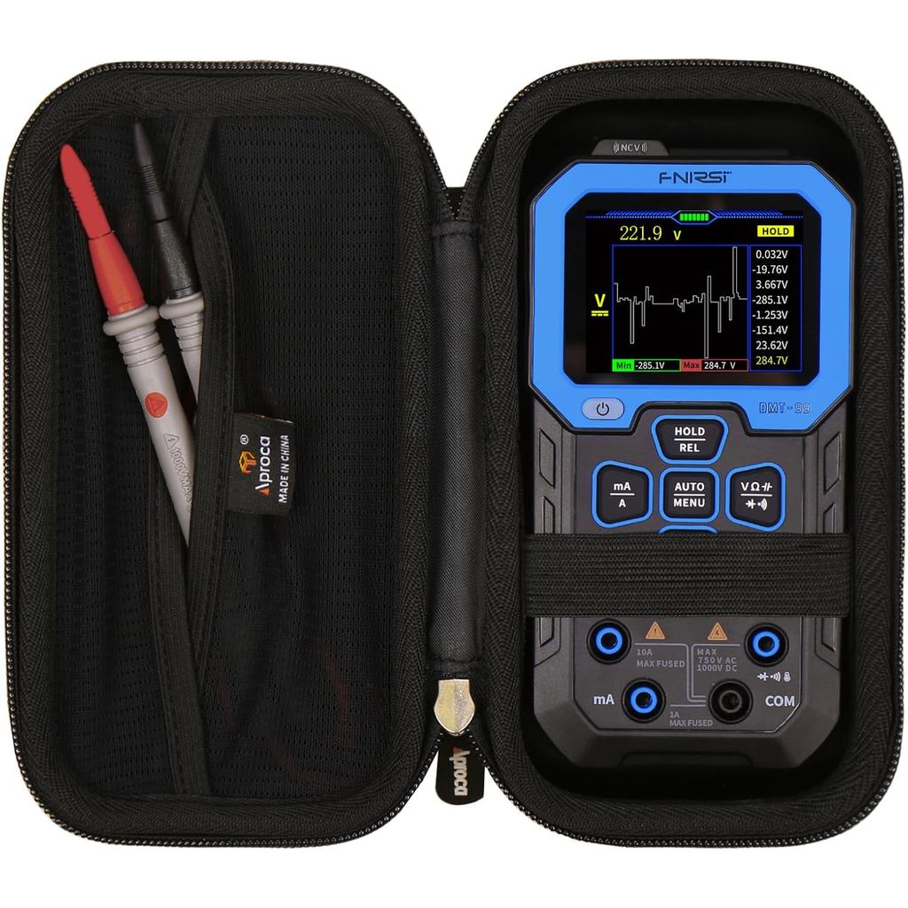 Hộp đựng cứng di động Aproca, dành cho Đồng hồ vạn năng kỹ thuật số FNIRSI DMT-99 9999 Đếm TRMS và p