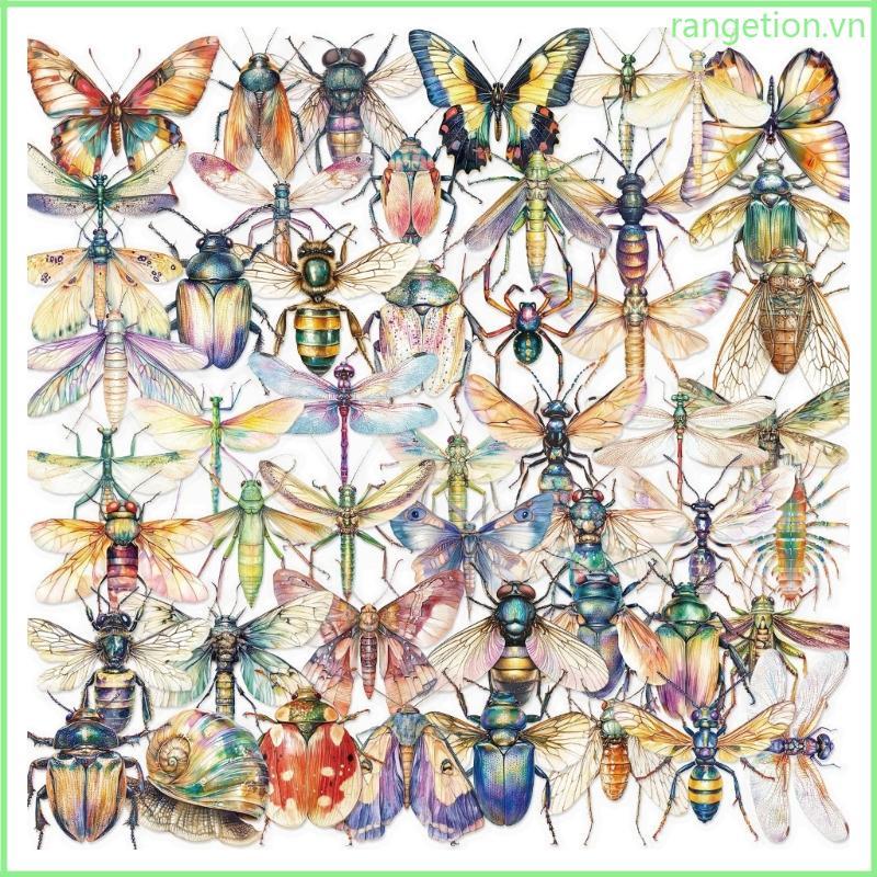 RAN 50 Tờ Nhãn Dán Màu Nước Côn Trùng Nhãn Dán Graffiti Nhãn Dán Trang Trí