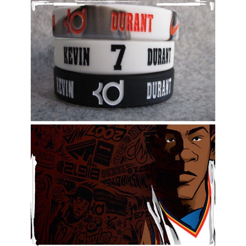 Ngôi sao bóng rổ số 7 KEVIN DURANT Chống Dấu KEVIN DURANT Vòng Tay Thể Thao Dạ Quang Dây Đeo Tay Quạ