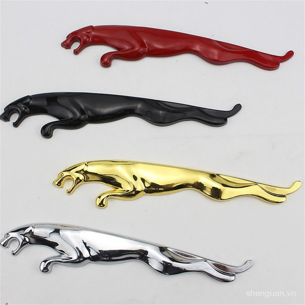 Sản phẩm mới Thích hợp Jaguar Metal Car Logo Jaguar 3D Ba Chiều Cá Tính Bên Miếng Dán Xe Jaguar Phía