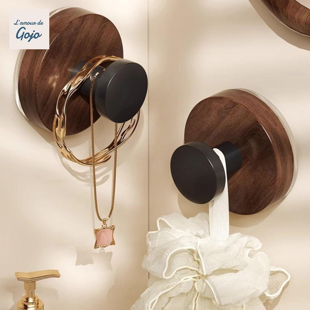 GOJO 12 Móc Cửa Gỗ Giả, Giá Để Đồ Treo Tường Thiết Kế Không Rỉ, Đa Năng Có Thể Tháo Rời Tự Dính Vint