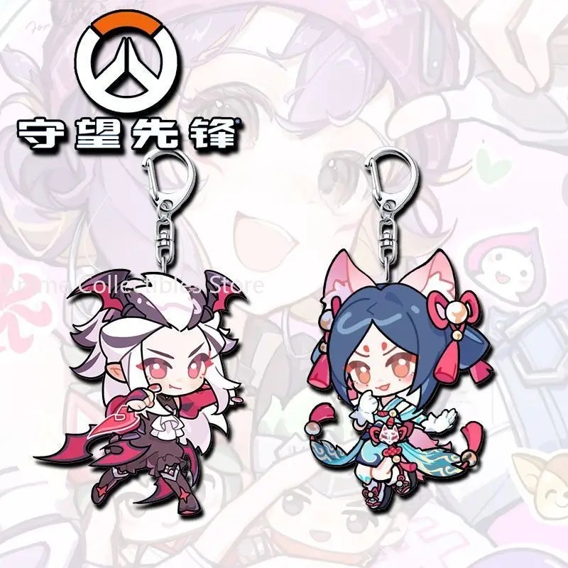 Móc khóa Overwatch anime game mô hình mica acrylic trong suốt in hình các tướng Kiriko Mercy Dva Gen