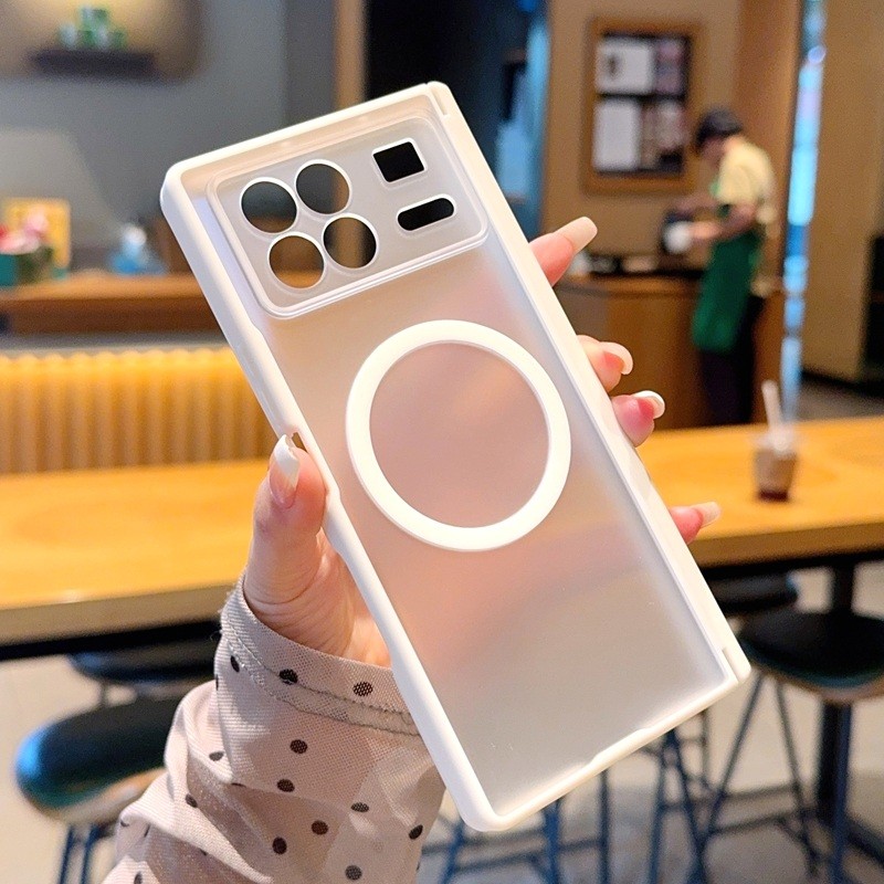 Cảm Giác Da Mờ PC Tích Hợp Từ Tính Đôi Hai Bản Lề Bảo Vệ Ốp lưng Cho Xiaomi Mix Fold3 Fold 3 4 Ốp Lư