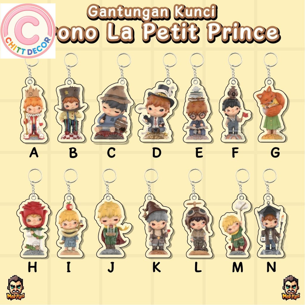 Gantungan Kunci Hirono Le Petit Prince / Acrylic KeyChain Hirono / Ganci Akrilik Hirono La Petit Pri