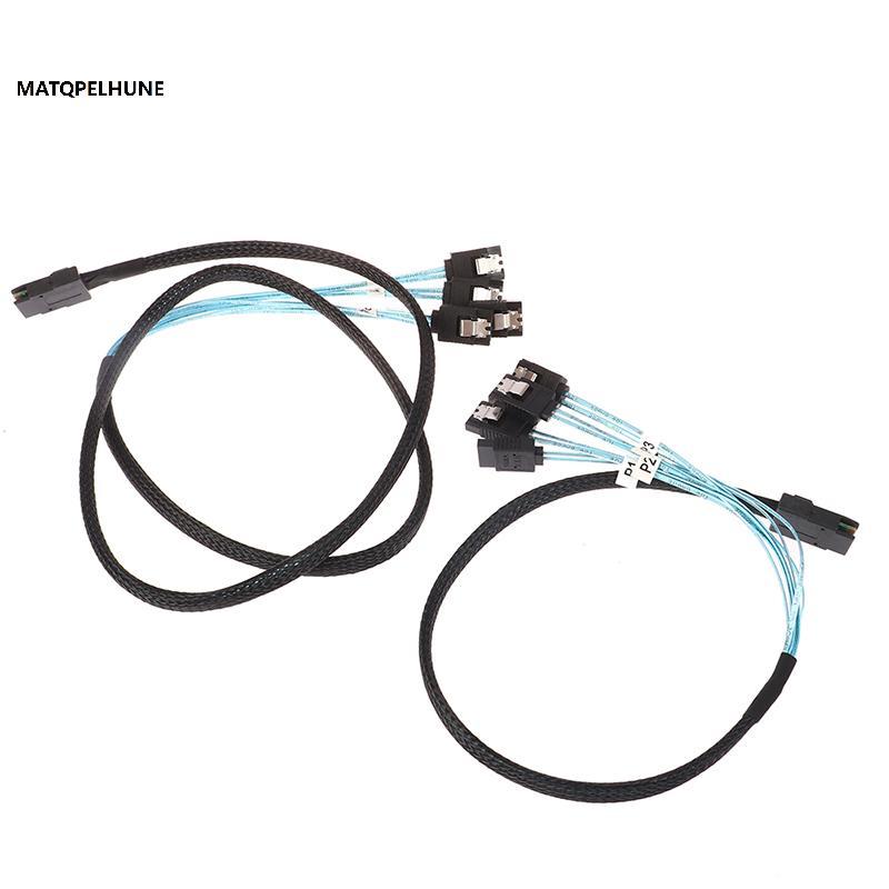 MATQPELHUNE SAS Cáp SATA Mini-SAS SFF-8087 Đến 4 Cáp SATA Mini SAS 4i SFF8087 36P Đến 4 Cáp SATA 7P 