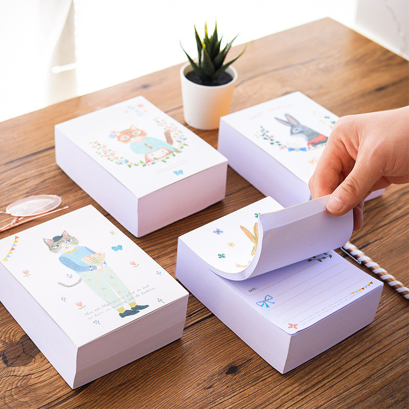 ⭐⭐⭐⭐⭐Một ngày dễ thương Notepad dày có thể xé được Note Notepad Ghi nhớ sáng tạo Tin nhắn Notepad kh