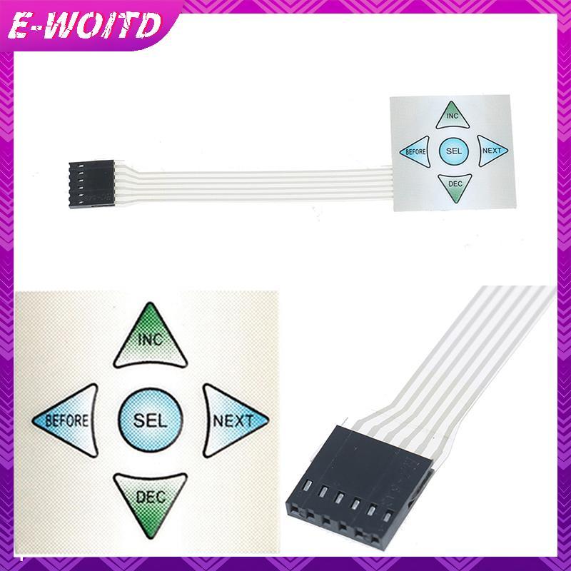 E-WOITD 5 phím Ma trận mảng 1x5 màng chuyển đổi bàn phím bàn phím bảng điều khiển 40 * 40mm E-WOITD