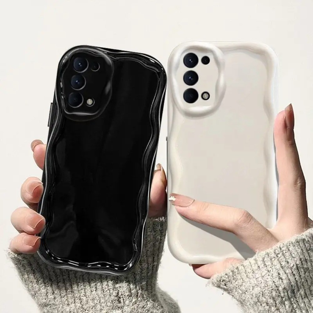 Ốp Mềm TPU Sóng Trong Suốt Cho Oppo Reno5 5G Ốp Lưng Điện Thoại Oppo Reno5 4G Oppo Find X3 Lite OPPO