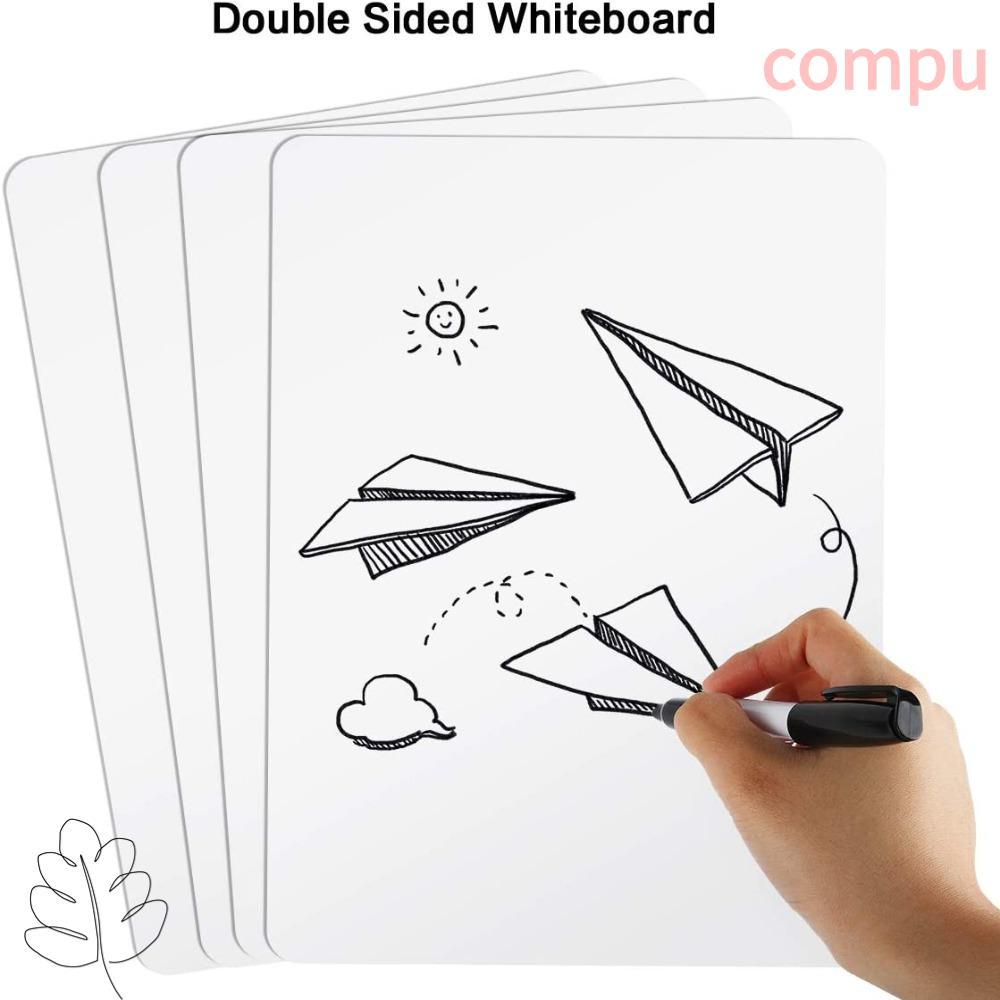 COMPU Dry Eraser Board, Double Sided Lapboards White Board, Family Blank Mini Whiteboard Handwriting