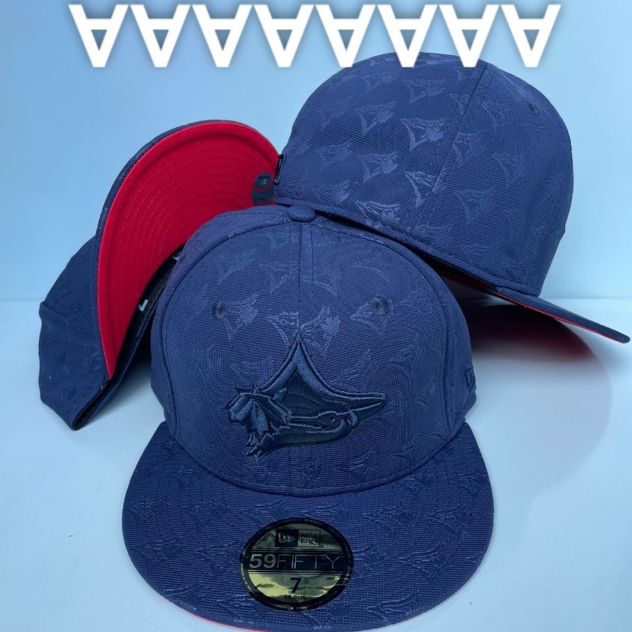 Mũ bóng chày New Era Toronto Blue Jays 59FIFTY màu xanh, in logo đầy đủ, phù hợp mặc ngoài trời và c