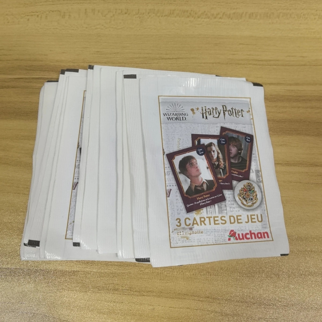 Pháp Auchan Harry Potter Thẻ Đỏ Pháp 1 Gói 3 Thẻ Auchan Chính Hãng Hộp Bí Ẩn Thẻ