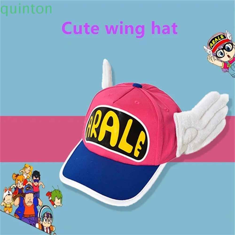QUINTON Arale Mũ bóng chày, Mũ Dr.Slump có thể điều chỉnh màu kẹo, Mũ chống nắng Snapback Phim hoạt 