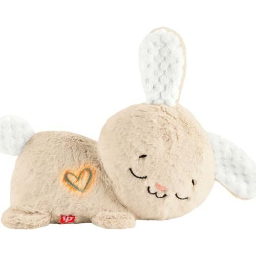 Máy tạo âm thanh trẻ em Fisher-Price Soothe & Đồ chơi sang trọng di động Settle Bunny kèm nhạc, đèn 
