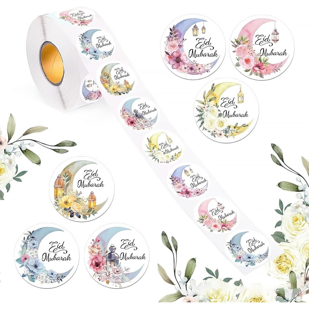 500 Chiếc Ramadan Kareem Màu Hồng Dán Hari Raya Trang Trí 2026 Hồi Giáo Trang Trí Eid Mubarak Dán Th