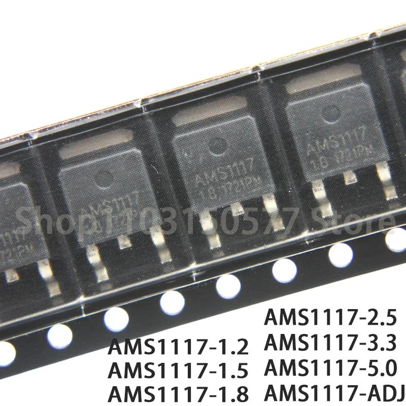 5 CÁI AMS1117-1.2 AMS1117-1.5 AMS1117-1.8 AMS1117-2.5 AMS1117-3.3 AMS1117-5.0 AMS1117-ADJ SOT-252 ch