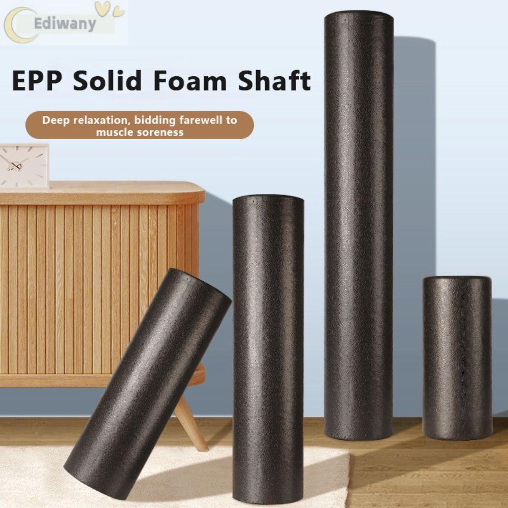 EDIWANY EPP Yoga Foam Roller - Cột Yoga Xốp Rắn, Màu Đen, Nhiều Chức Năng