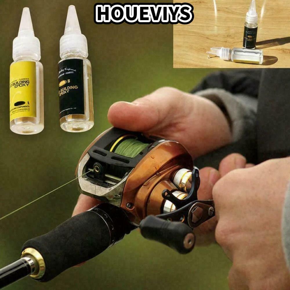 HOUEVIYS 2 Chiếc Cần Câu Keo, Dụng Cụ Sửa Chữa Dụng Cụ AB Keo, Phụ Kiện Cần Câu Nhựa Epoxy Keo Trong