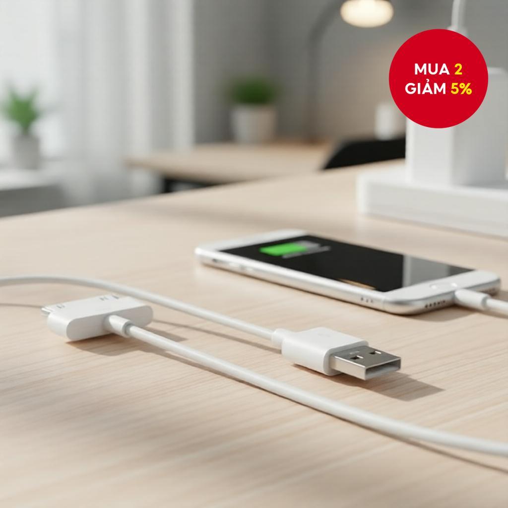 Cáp sạc 30 chân cho iPhone 4 4s 3G 3GS, iPad 1 2 3, iPod Touch Nano USB Sạc