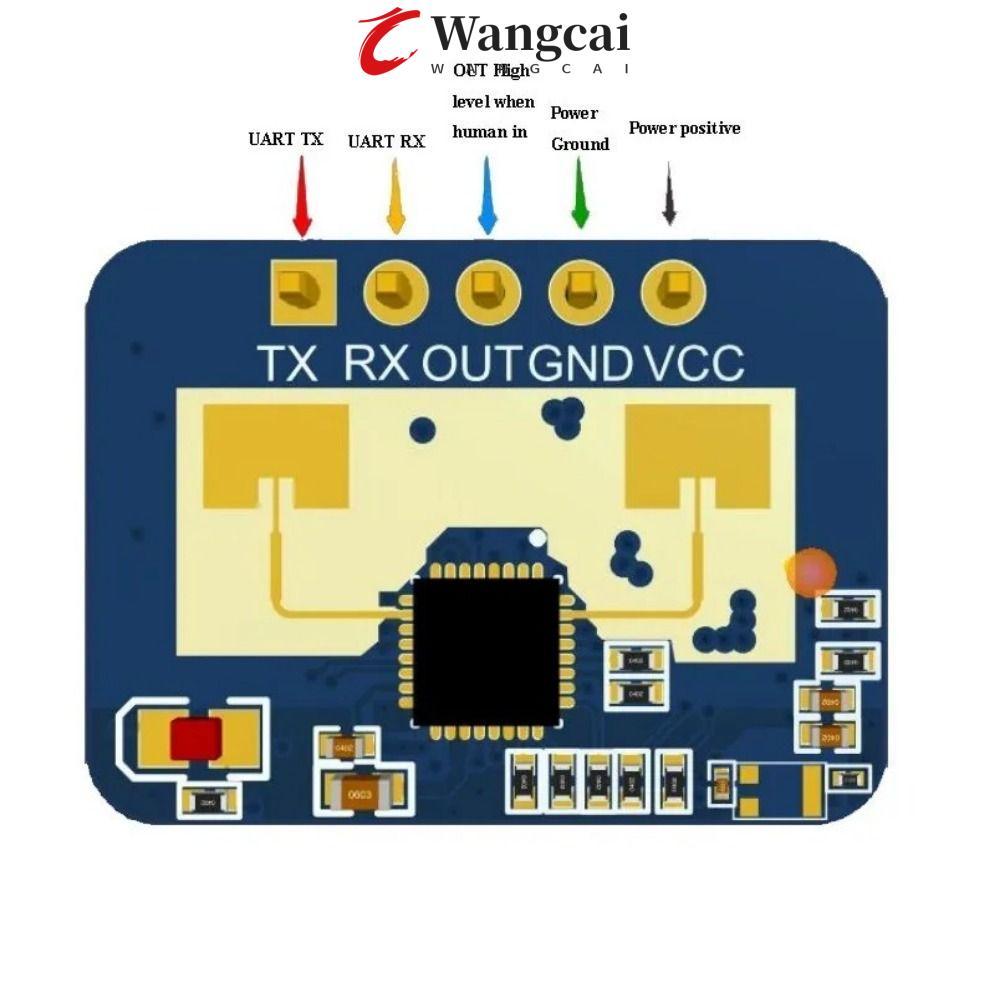Cảm biến WANGMCAI LD2410C, Radar sóng FMCW Cảm biến radar 24GHz độ nhạy cao, Phát hiện không tiếp xú