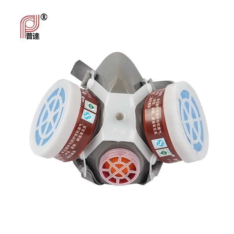 Hàng có sẵn Mặt nạ khí Puda vận chuyển nhanh FD-402 Double Can No. 3 Mặt nạ nửa khí chống bụi Aceton