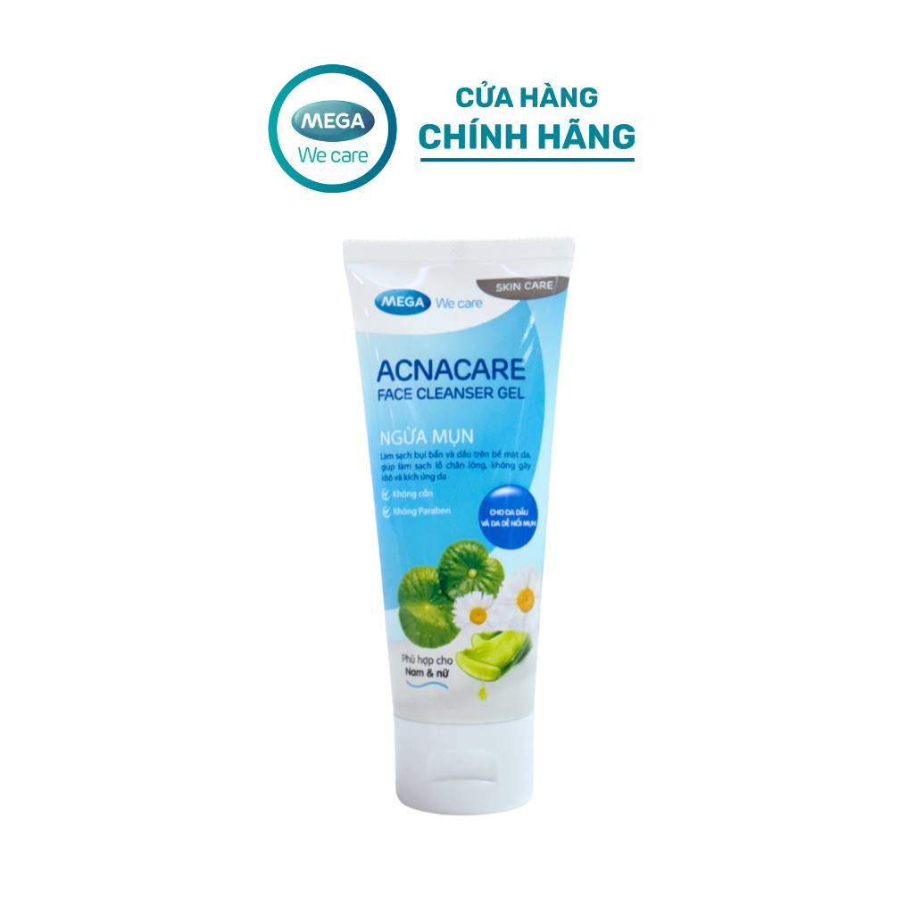 Gel rửa mặt dịu nhẹ làm sạch da dầu và da dễ nổi mụn – Acnacare Face Cleanser Gel – Tuýp 75g