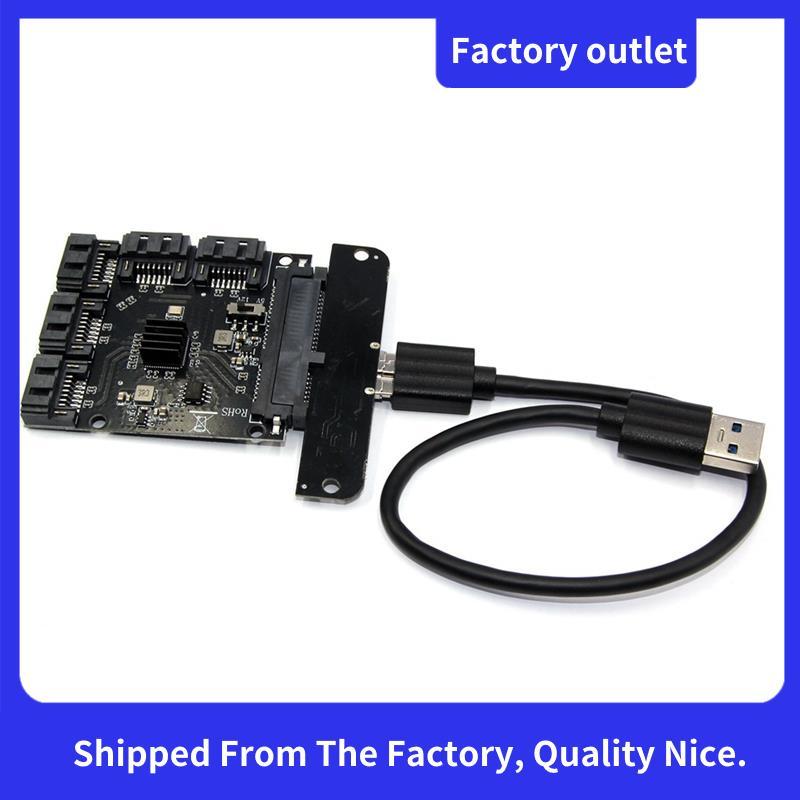 Thẻ mở rộng USB 3.0 sang 3.0 tốc độ cao Hỗ trợ ổ cứng 5 cổng Bộ chuyển đổi JMB575 1 đến 5