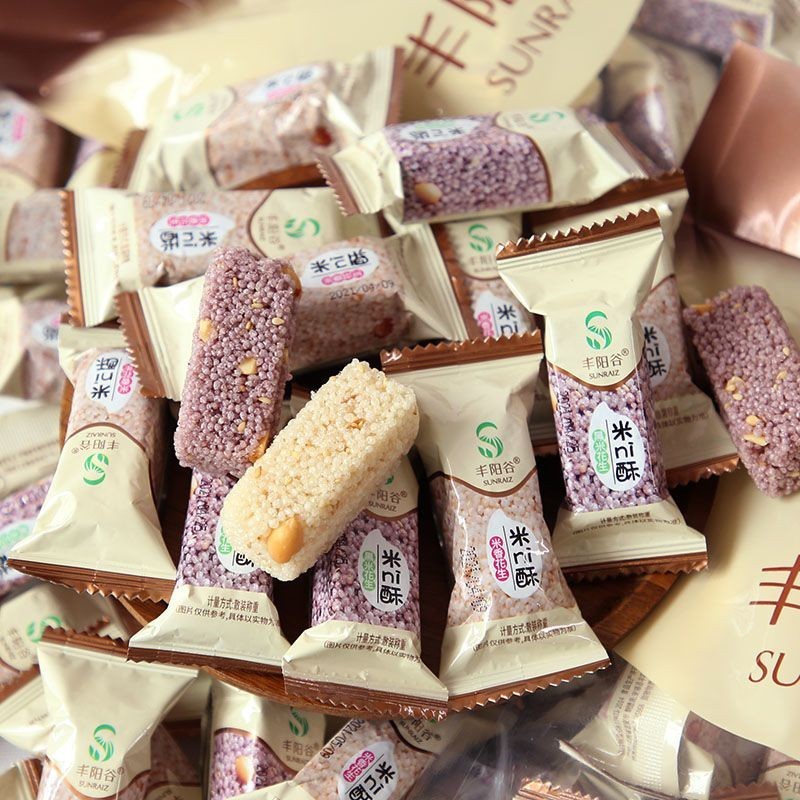 Hàng sẵn có tại chỗ Fengyang Grain Rice ni Crisp Black Rice Crisp Peanut Crisp Rice Candy Rice Crisp