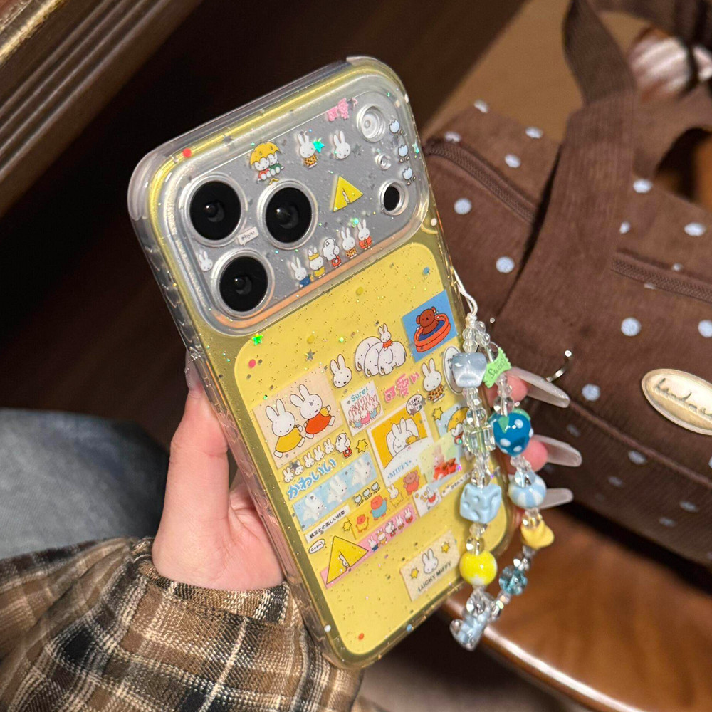 Ốp Lưng Iphone Hoạt Hình Dễ Thương Miffy Bunny Sparkling Case Iphone 14 Pro Max Premium IMD Hard Cas