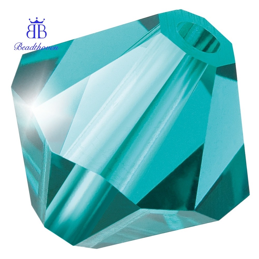 24 Chiếc Preciosareg Hạt Séc Bicone 60230 Xanh Zircon 6mm Lỗ: 1mm