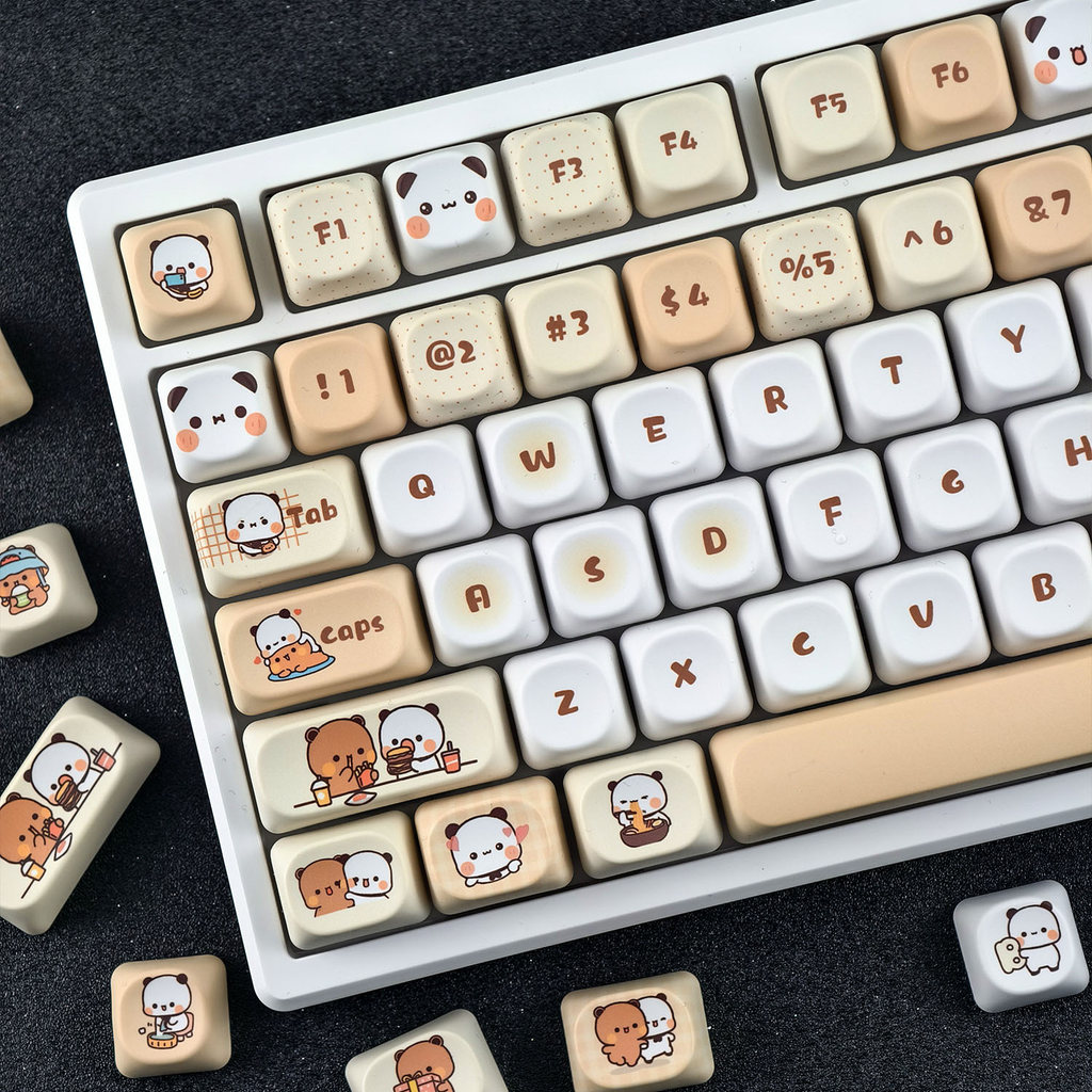 MAIMOOO Yier Bubu Keycap MOA / Cherry Profile 120 Phím PBT Dye Thăng hoa Aula F75 F99 RK100 Phim hoạ