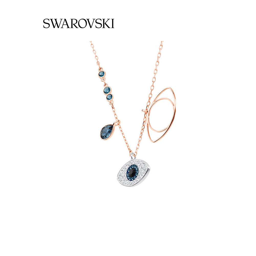 [Hàng có sẵn] SWAROVSKI SYMBOL SWAROVSKI SYMBOL Vòng cổ xương đòn mắt quỷ nhẹ nhàng sang trọng [Túi 