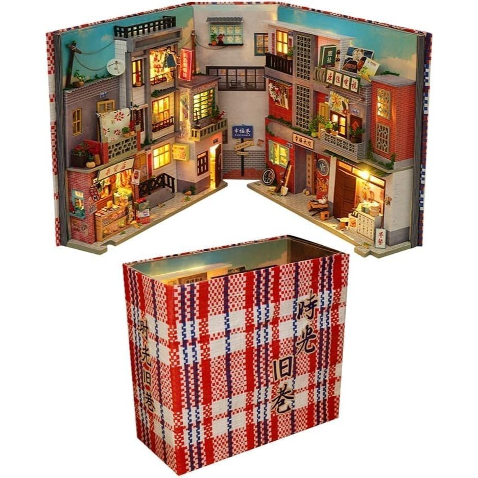 Mô hình BOOK NOOK, mô hình nhà búp bê Tặng KEO DÁN TC25, TC26