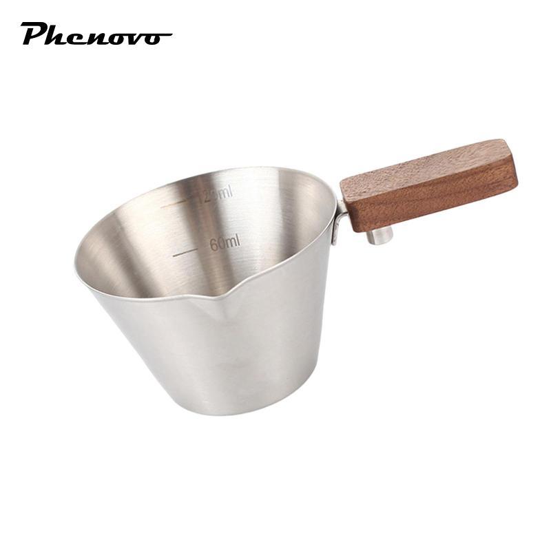 Cốc Espresso có tay cầm bằng gỗ Cốc đo cà phê Espresso