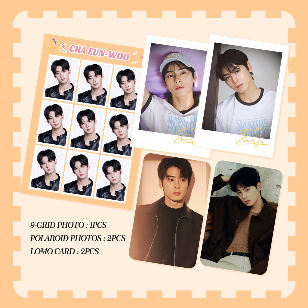 5-18 Chiếc Phim Truyền Hình Hàn Quốc Diễn Viên Cha EunWoo Laser Lomo Cards 9 Lưới Ảnh Bitch X Rich M