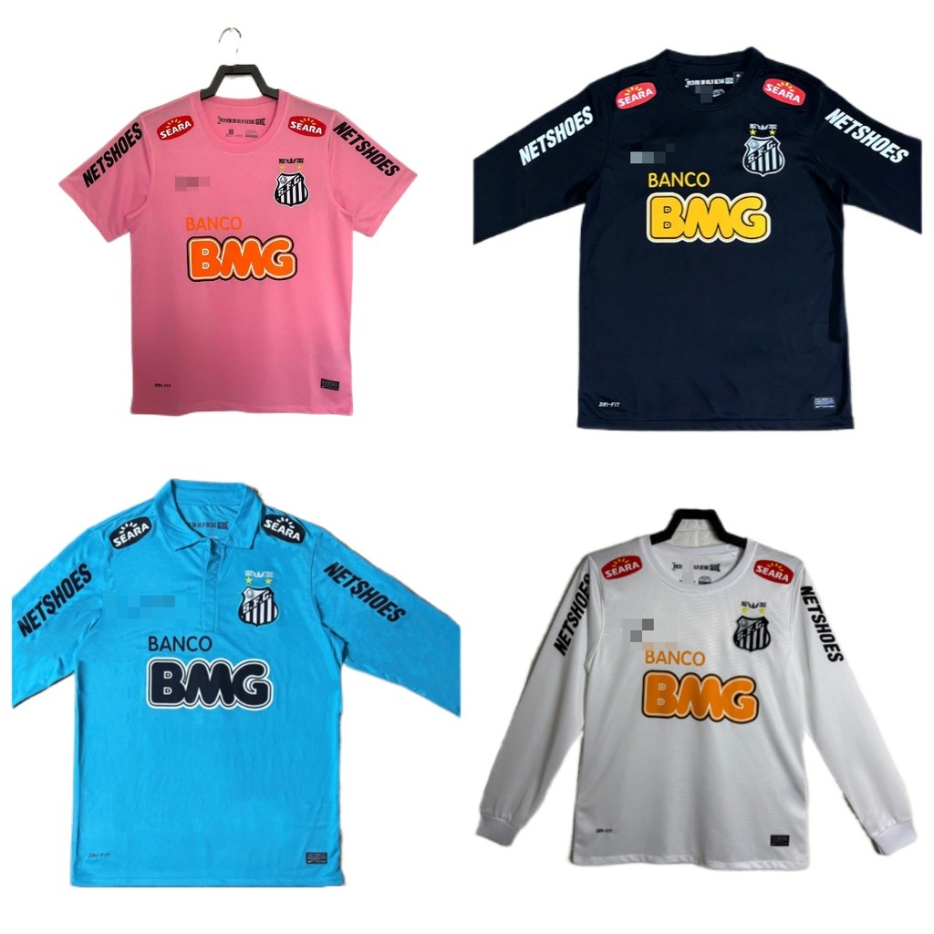 Vintage 12 / 13Santos Home Away Pink Jersey NEYMAR JR Black Jersey