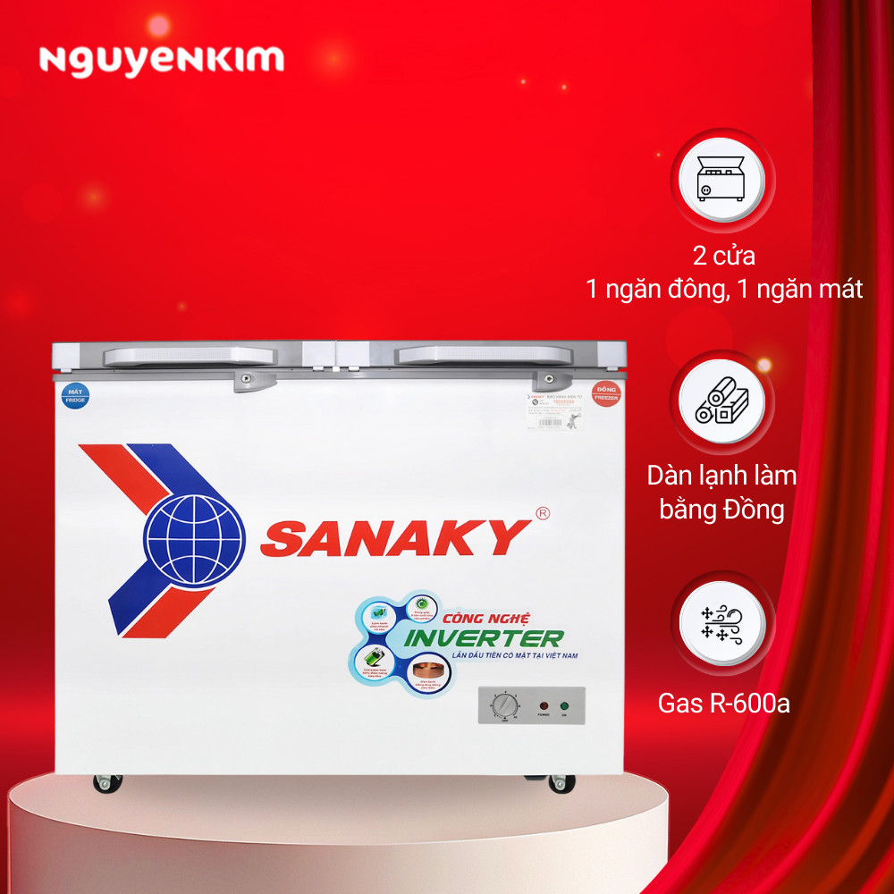 Tủ đông Sanaky Inverter 280 lít VH-4099W4K