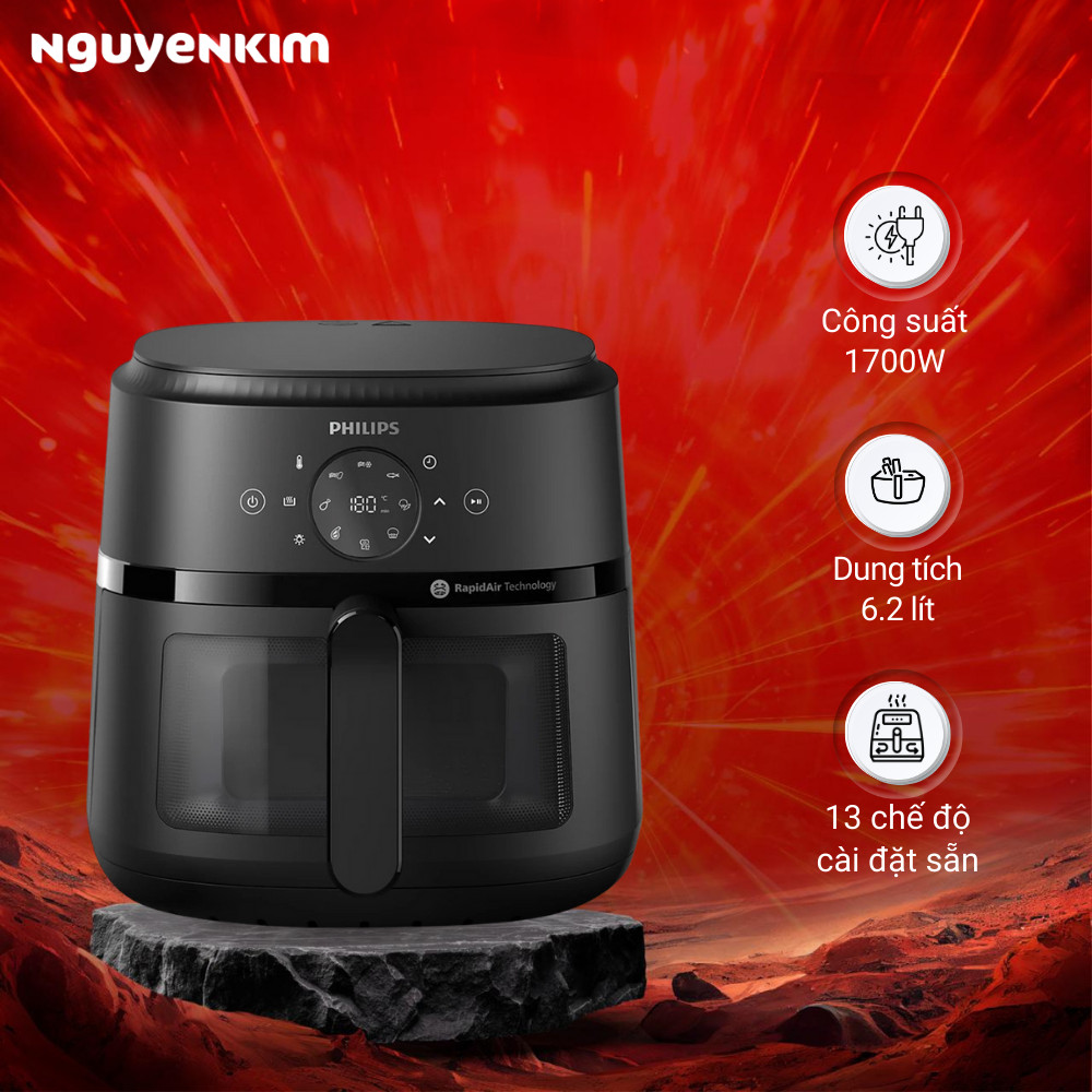Nồi chiên không dầu Philips 6.2 lít NA230/00