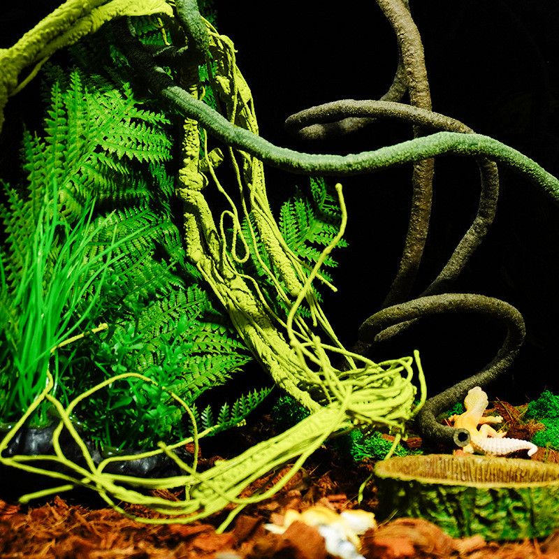 Hộp Bò Sát Cây Nho Nhánh Thằn Lằn Leo Cảnh Quan Xanh Iguana Tiếp Liệu Leo Núi Vật Dụng Giả Leo Núi T