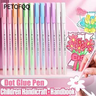 Petofqq 6 Cái / bộ Que Keo Chấm, Bút Keo Khô Nhanh Độ nhớt Cao, Bút Pha Chế Màu Kẹo Chất Lượng Cao Trường Văn Phòng Phẩm