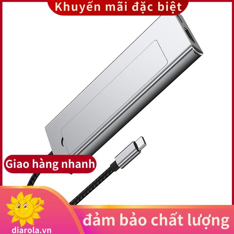 USB3.2 Type-C sang USB Hub M. 2 NVMe W / H SSD Vỏ lưu trữ Bộ chuyển đổi USB Dock Laptop tương thích.