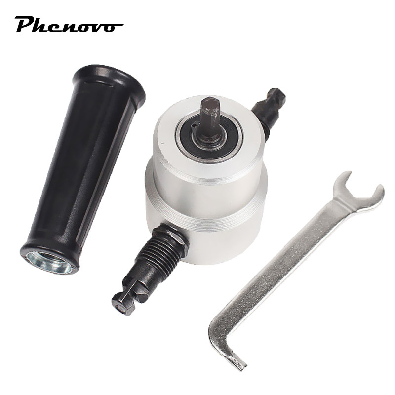 YT-160A Hai Đầu Tấm Kim Loại Nibbler Cưa Dụng Cụ Cắt Máy Khoan Điện