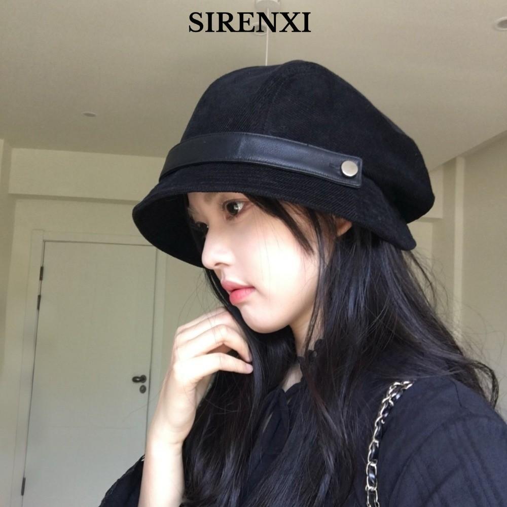 Mũ sọt SIRENXI, mũ fisherman nhung ấm áp, phù hợp thời trang streetwear dành cho nữ
