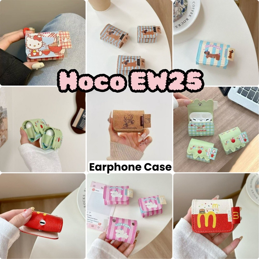 [Còn hàng] Dành cho vỏ Hoco EW25 Vỏ bọc tai nghe dệt may hoạt hình dễ thương