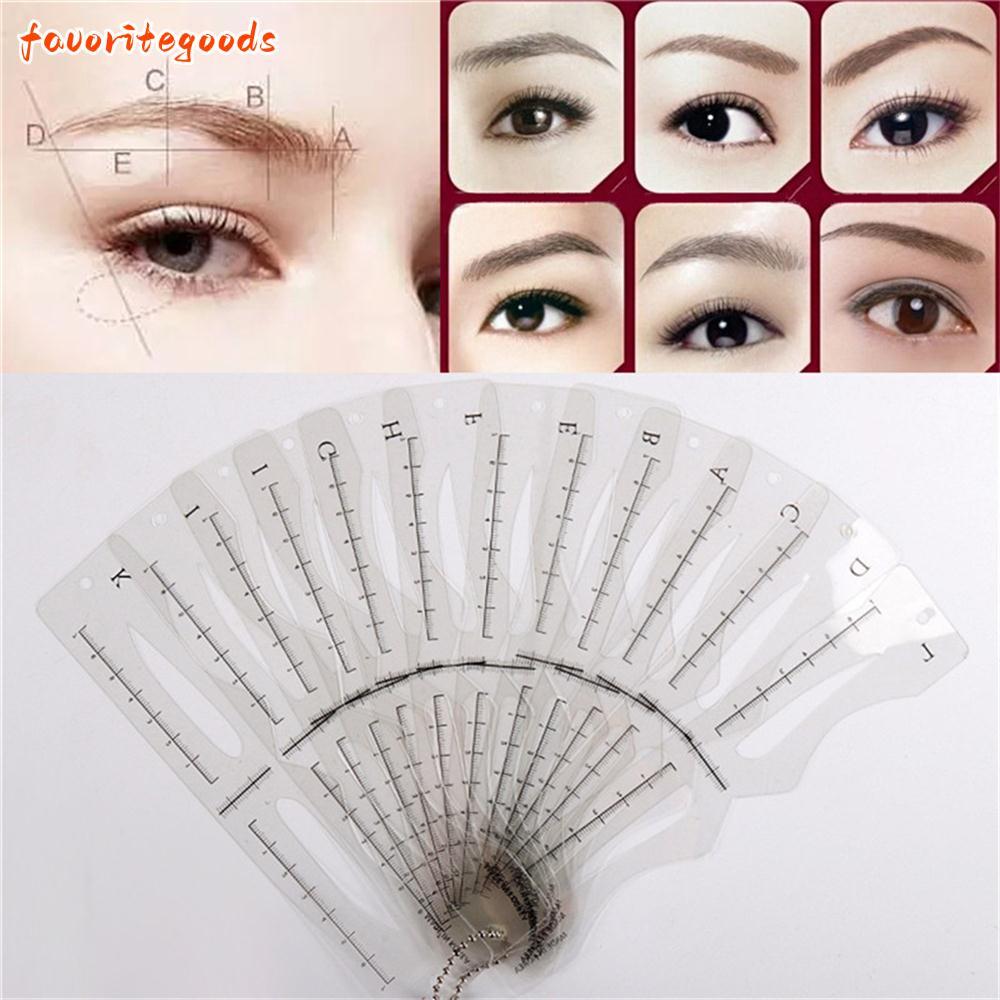 FAVORITEGOODS 12 Cái Brow Stencils Card Beauty DIY Eye Grooming