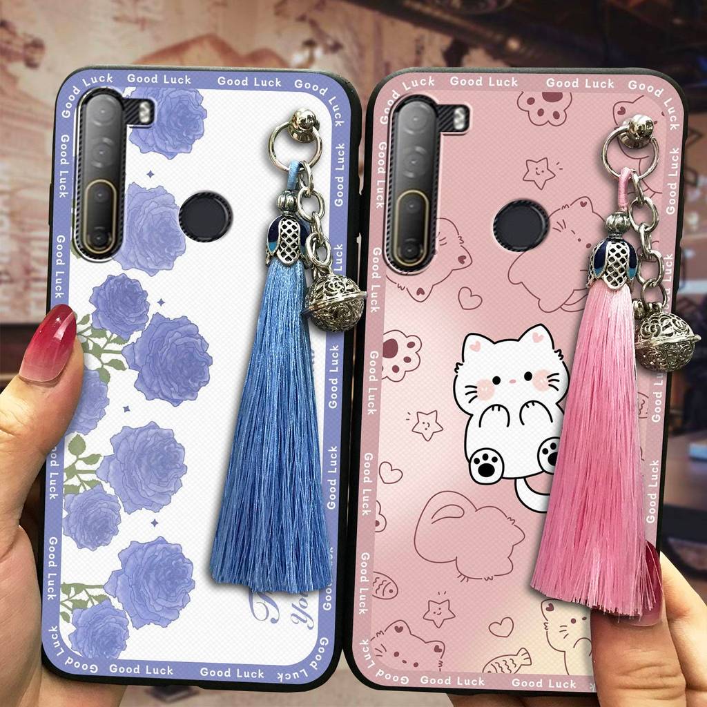 Ốp Điện Thoại Tua Rua Chuông Cho HTC Desire 20 Pro / D20 Pro Hoạt Hình Chống Bụi TPU Bền Mềm Bảo Vệ 