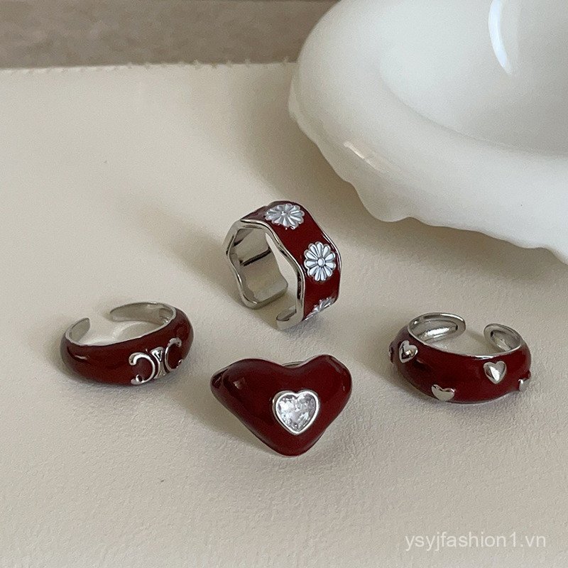 Nhẫn mở đỏ Angola cổ điển